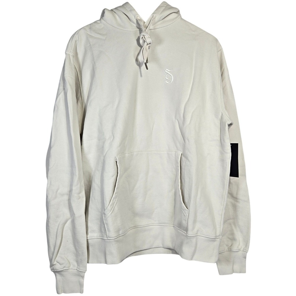 Spiritual Gangster SG Monogram Classic‎ Hoodie Sweatshirt Beige M Made in USA
